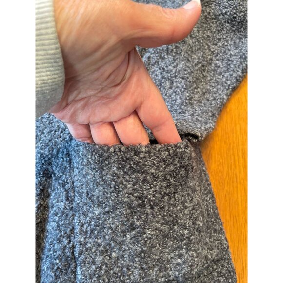 Eileen Fisher Petite Gray Open Front Cardigan Sweater - Picture 9 of 9